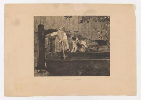 RECORD DATE NOT STATED  La jeune fille a la fontaine; Jasi Ski, Feliks Sta... Stock Photos