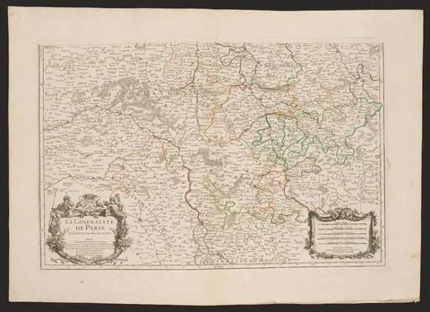RECORD DATE NOT STATED  La Generalite de Paris Divisee en Ses Eslections; ... 写真素材