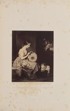 RECORD DATE NOT STATED The Lacemaker, by Mrs. Carpenter. Caldesi &amp; Montecc... Stock Photos
