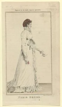 RECORD DATE NOT STATED  The Lady s Magazine, April 1803 : Paris Dress, 180... Foto stock