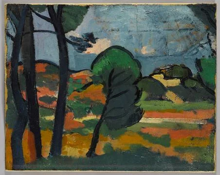 RECORD DATE NOT STATED Landscape in Provence (Paysage de Provence) AndrÃ D.. Stock Photos