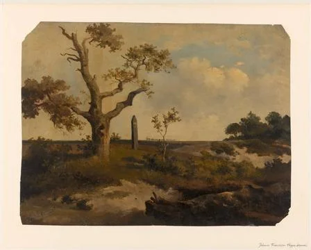 RECORD DATE NOT STATED  Landscape by train in the offing, Johannes Francis... Stock Photos