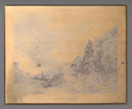 RECORD DATE NOT STATED  Landscape in Switzerland, 1863 - 1880 Paris steel ... Stock Photos