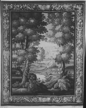 RECORD DATE NOT STATED  Landscape with game-bird. unknown c. 1675-1700 Tap... Stock Photos