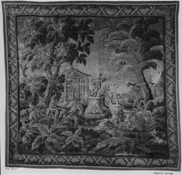 RECORD DATE NOT STATED  Landscape with merman fountain. unknown c. 1720 Ta... Foto stock
