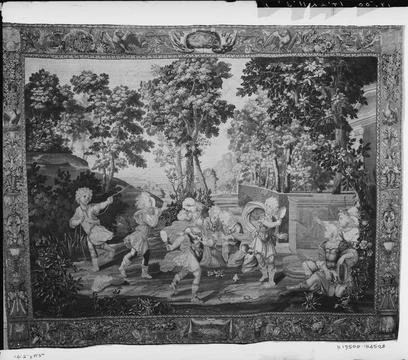 RECORD DATE NOT STATED  Landscape with children playing. unknown c. 1690-1... Foto stock