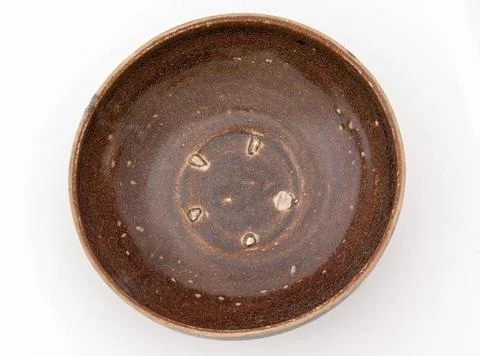 RECORD DATE NOT STATED  Large bowl . GRS covered brown. Paris, Muse Cernus... Stock Photos