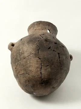 RECORD DATE NOT STATED  Large bottle with two handles. Terracotta. Neolith... Photos