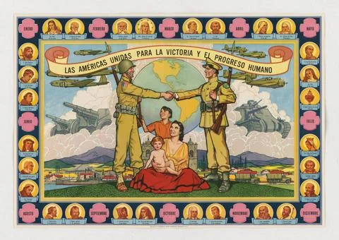 RECORD DATE NOT STATED Las Americas Unidas Para La Victoria Y El Progreso ... 스톡 사진