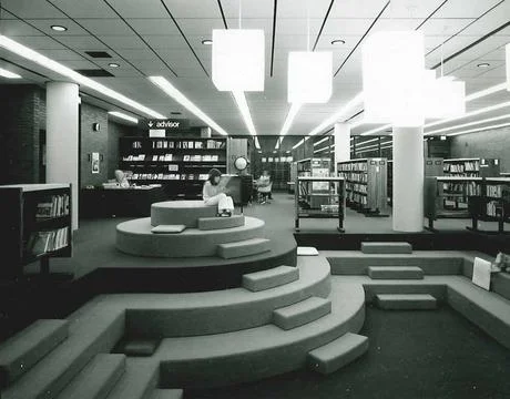 RECORD DATE NOT STATED Lawrence Public Library interior , Public libraries... Stock Photos