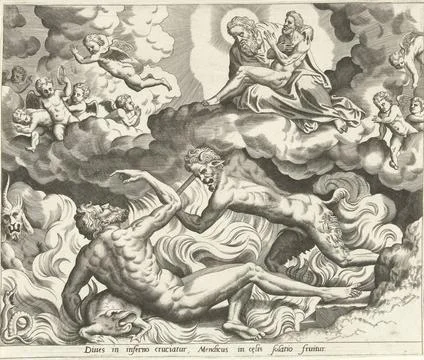 RECORD DATE NOT STATED  Lazarus in heaven and the rich man in Hell, Hans C... Stockfoto's