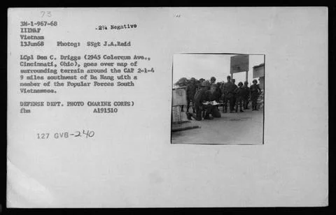 RECORD DATE NOT STATED  LCpl Don C. Driggs, a member of the US Marine Corp... Fotos Stock