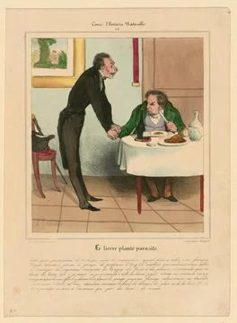 RECORD DATE NOT STATED Le lierre plante parasite. HonorÃ Daumier (1808-187.. Stock Photos