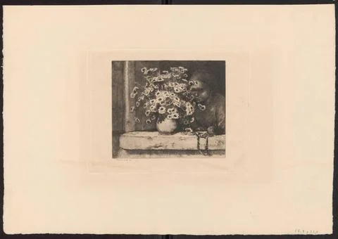 RECORD DATE NOT STATED  Le Bouquet de Marguerites; Borrel, Marius Francois... Stockfoto's