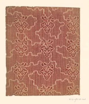 RECORD DATE NOT STATED  Leaf with spreading pattern of flowers and lines o... Stock Photos