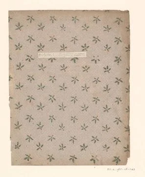 RECORD DATE NOT STATED  Leaf pattern of twig on points stock, Anonymous, 1... Stock Photos