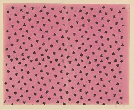 RECORD DATE NOT STATED  Leaf with spreading pattern of flower pattern surr... Stock Photos