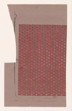 RECORD DATE NOT STATED  Leaf with regular pattern of motif with three dots... Stock Photos