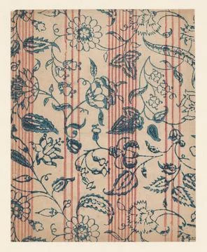 RECORD DATE NOT STATED  Leaf with lanes pattern of flower vines and lines,... Stock Photos