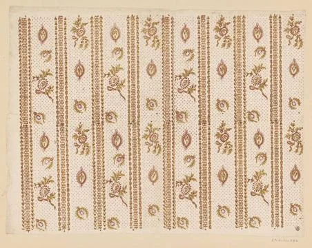 RECORD DATE NOT STATED  Leaf with job pattern of random floral ornaments w... Stock Photos