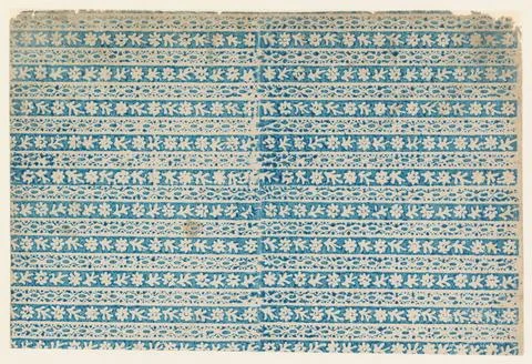 RECORD DATE NOT STATED  Leaf with job pattern of saved flowers and decorat... Foto stock