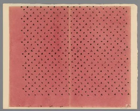 RECORD DATE NOT STATED  Leaf with spreading pattern of four motifs surroun... Foto stock