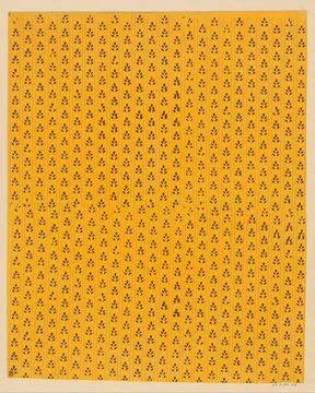 RECORD DATE NOT STATED  Leaf with job pattern of dotted lines and leaf mot... Stock Photos