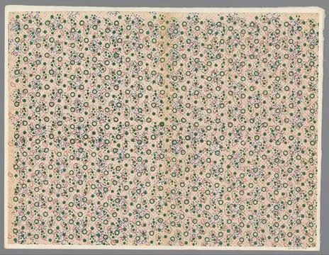 RECORD DATE NOT STATED  Leaf pattern of round motifs about a dotted founda... Stock Photos