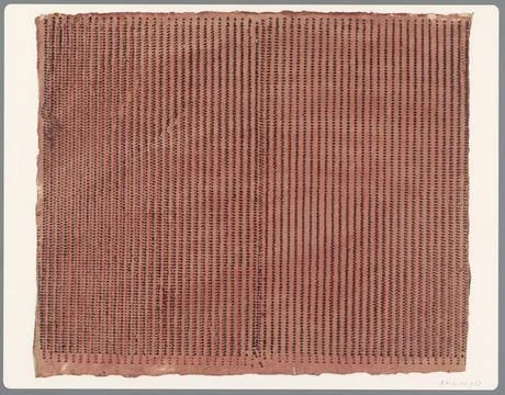 RECORD DATE NOT STATED  Leaf with vertical job pattern of arrow motif, ano... Stock Photos