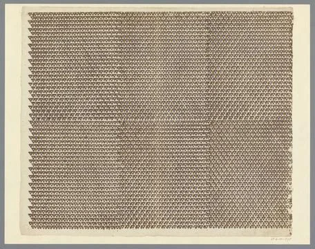 RECORD DATE NOT STATED  Leaf with regular pattern of triangles, Anonymous,... Foto stock