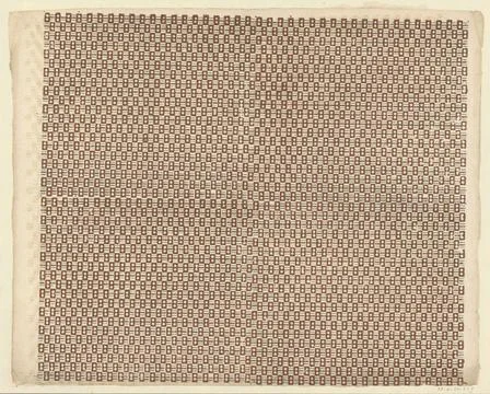 RECORD DATE NOT STATED  Leaf pattern of rectangles with two dots on interr... Stock Photos