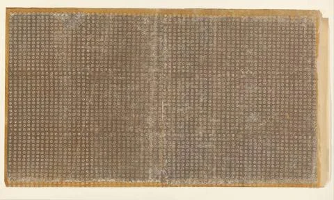 RECORD DATE NOT STATED  Leaf with grid pattern of hexagons with floral pat... Fotos de archivo
