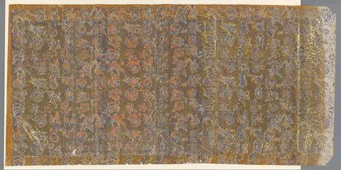 RECORD DATE NOT STATED  Leaf with spreading pattern of birds, fish, insect... Stock Photos