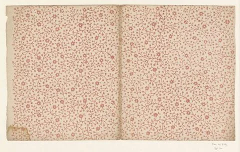 RECORD DATE NOT STATED  Leaf with pattern of continuous tenders, 1700 - 18... Stock Photos