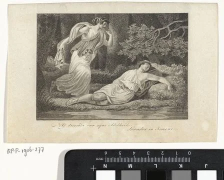 RECORD DATE NOT STATED  Leander en ismene, Ludwig Gottlieb Portman, 1803 p... Stock Photos