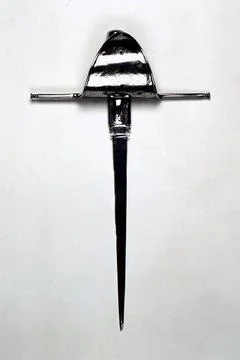 RECORD DATE NOT STATED Left hand dagger. Dagger. Iron garrison formed by C... Fotos Stock