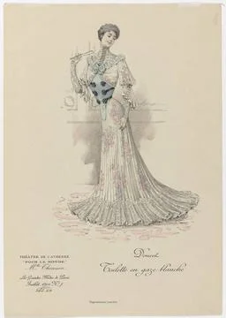 RECORD DATE NOT STATED  Les Grandes modes de Paris, July 1901, No. 7, pl. ... 스톡 사진