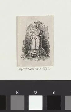 RECORD DATE NOT STATED  Lesser with an open book, a crucifix and a harp, I... Fotos Stock