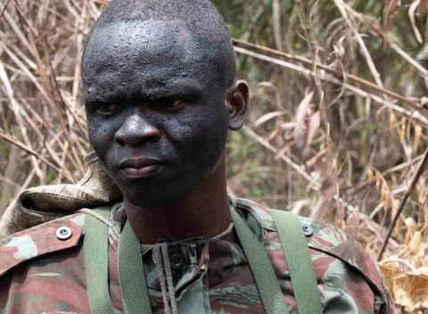 RECORD DATE NOT STATED A lieutenant from the Benin 1st Commando Parachute ... Foto stock