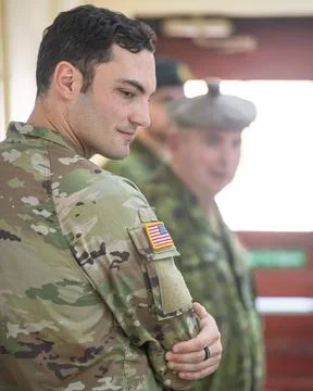 RECORD DATE NOT STATED Lieutenant Colonel Stephen Hale coordinates with Ca... Stock Photos