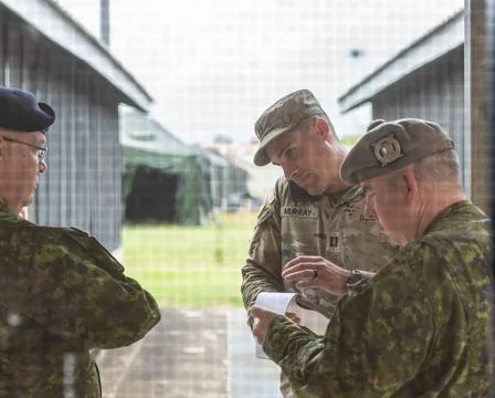 RECORD DATE NOT STATED Lieutenant Colonel Stephen Hale coordinates with Ca... Stock Photos