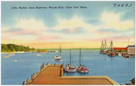 RECORD DATE NOT STATED Little Harbor, from highway, Woods Hole, Cape Cod, ... Stock Photos