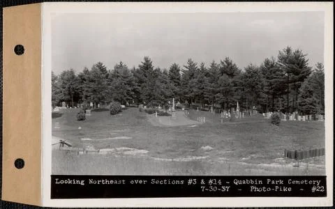 RECORD DATE NOT STATED Looking northeast over sections 3 and 14, Quabbin P... Stock Photos