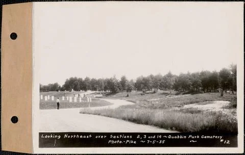 RECORD DATE NOT STATED Looking northeast over sections 2, 3, and 14, Quabb... Stock Photos