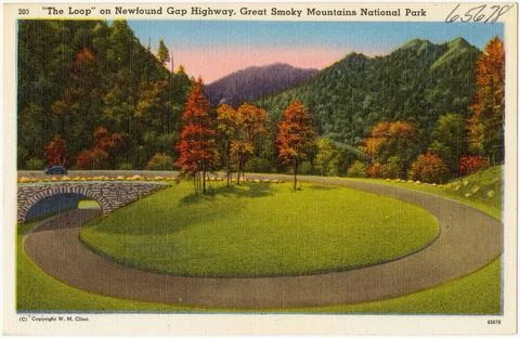 RECORD DATE NOT STATED The Loop on Newfound Gap Highway, Great Smoky Mount... Stock Photos