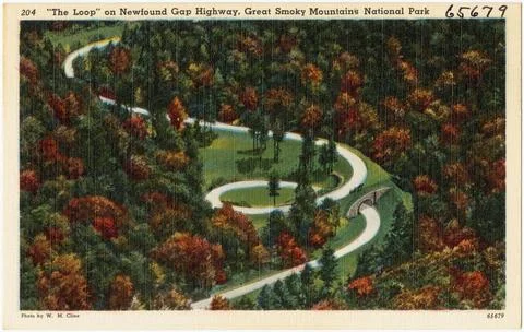 RECORD DATE NOT STATED The Loop on Newfound Gap Highway, Great Smoky Mount... Stock Photos