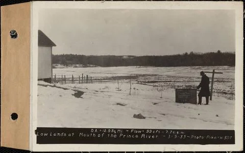 RECORD DATE NOT STATED Low lands at mouth of Prince River, flow - 99 cubic... Stock Photos