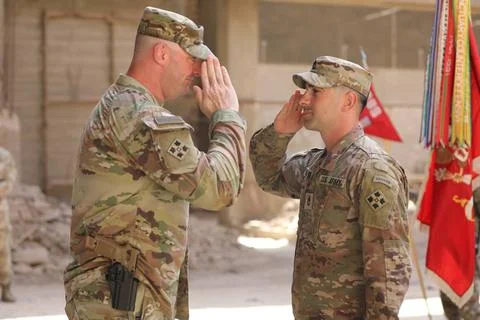 RECORD DATE NOT STATED Lt. Col. Gregory Polk, commander, Task Force Pionee... 写真素材