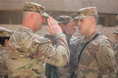 RECORD DATE NOT STATED Lt. Col. Gregory Polk, commander, Task Force Pionee... 写真素材