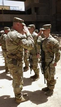 RECORD DATE NOT STATED Lt. Col. Gregory Polk, the Task Force Pioneer comma... 写真素材